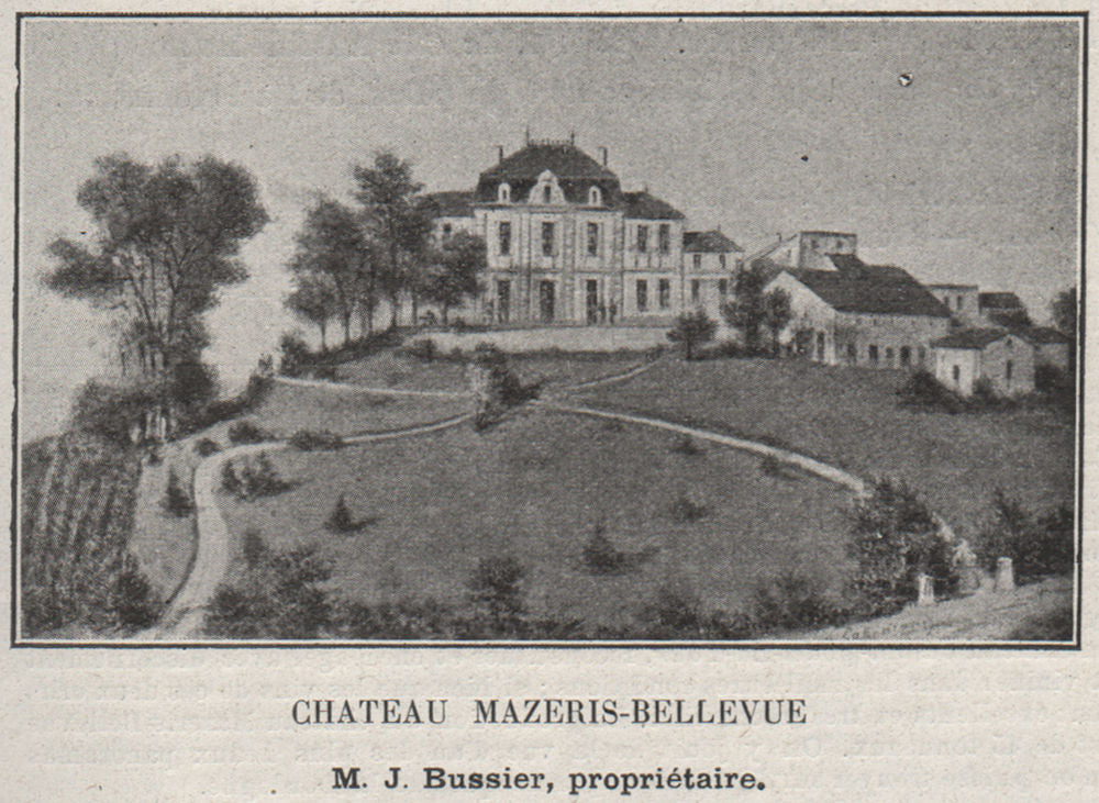 FRONSADAIS. SAINT-MICHEL-DE-FRONSAC. Chateau Mazeris-Bellevue. SMALL 1908